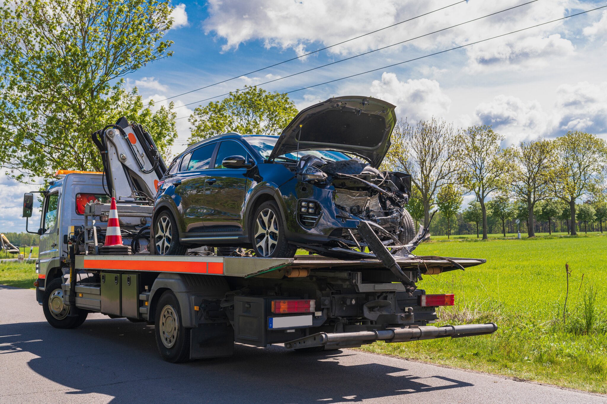  Remorquage d'une voiture accidentée