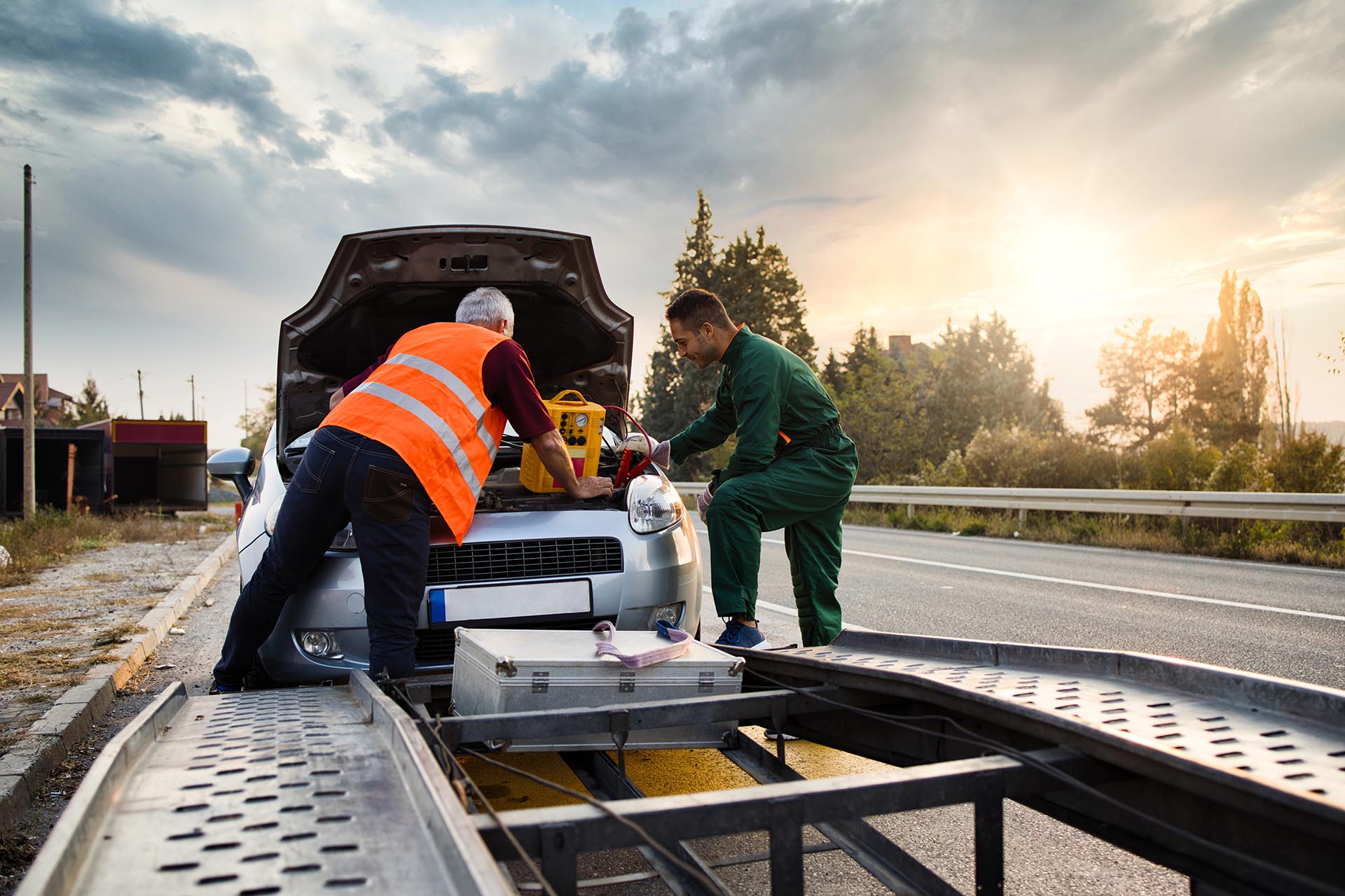  Dépannage de la batterie d'un véhicule en panne